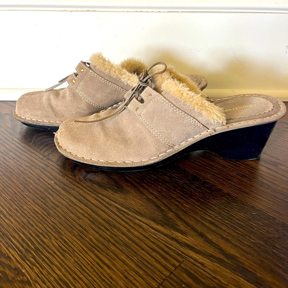 Bare traps woman’s 10 tan/gray slip on winter warm